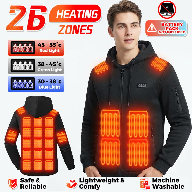 Winter Clothing Hiking - Sweat à capuche chauffant, 26 zones