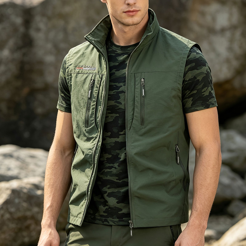 Winter Clothing Pk - Gilet de course pour hommes, veste