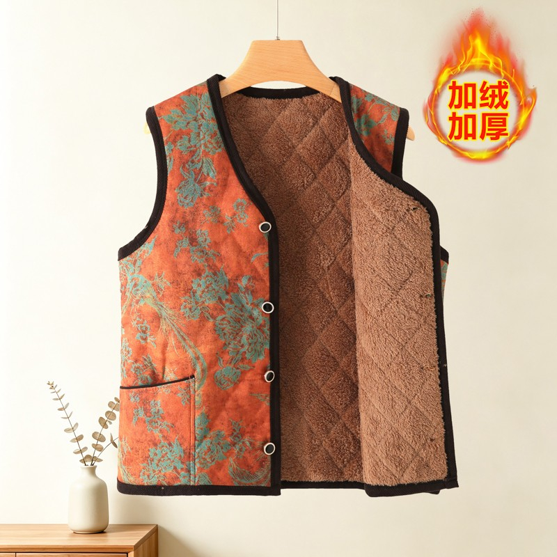 Gilet imprimé en peluche grand - Winter Clothing Pk avis et prix