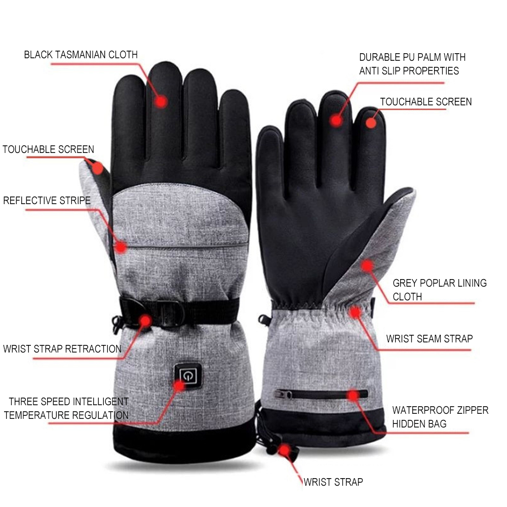 1 paire de gants chauffants él - Heated Gloves Electric avis et prix